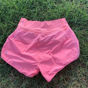 RARE pink lulu speed up shorts